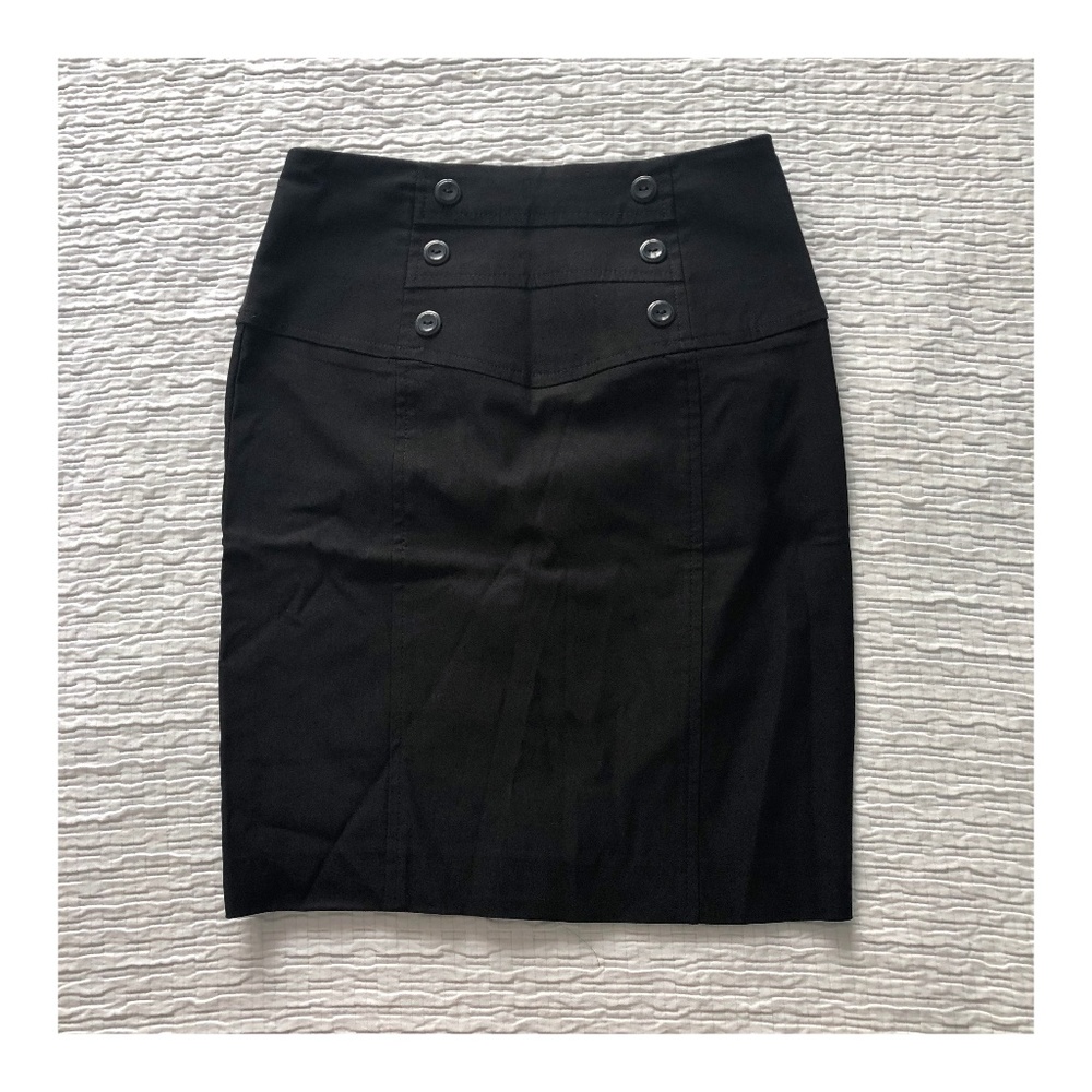 Black High Waist Pencil Skirt